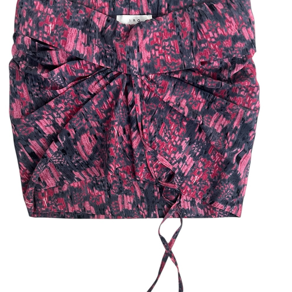 IRO Pink & Black Tie-Front Mini Skirt Size 0. Excellent $75.00. Sexy ❤️Chic